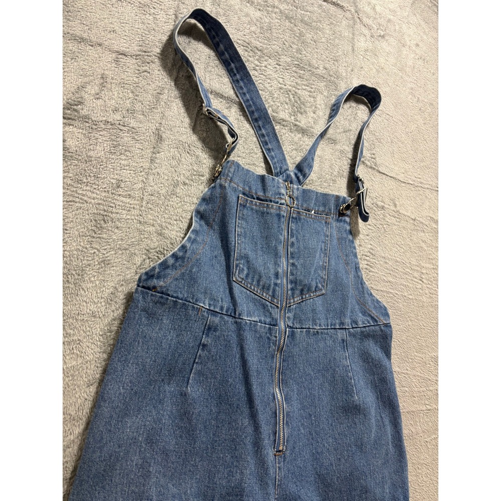 My Girl 10 Blue Denim Shortall Overalls Womens Vintage Boho Festival Casual - Picture 9 of 10